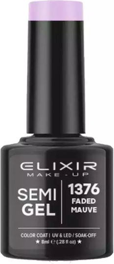 Elixir Semi Gel Ημιμόνιμο Bερνίκι 1376 Faded Mauve 8ml