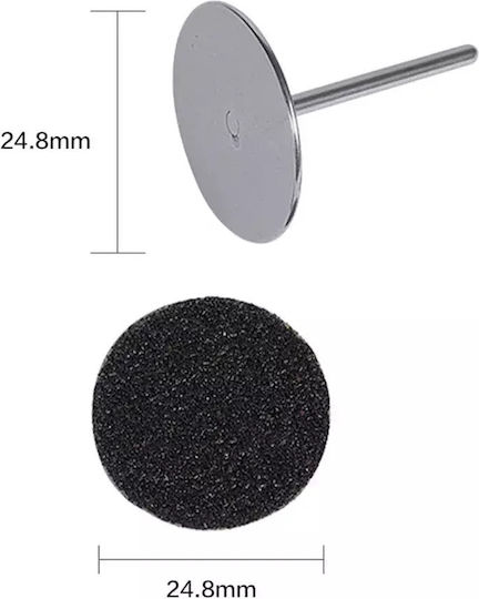 Wd Replaceable Sanding Paper Discs Ανταλλακτικοί Δίσκοι Καπελάκια Τροχού Πεντικιούρ Φ25 100pcs