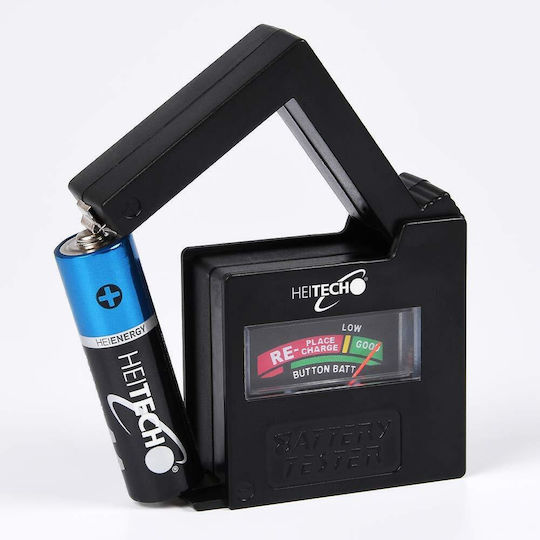 Heitech 04002436 Analog Battery Tester with Battery Size Adjustment Lever