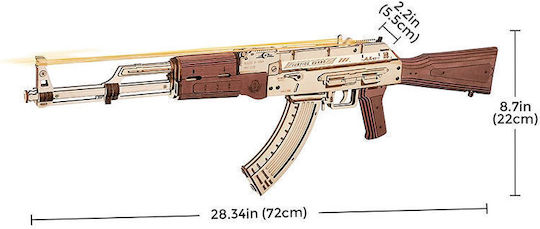 Rokr Παιχνίδι Κατασκευών Ξύλινo AK 47 για Παιδιά 14+ Ετών
