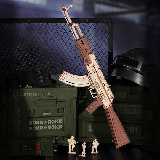 Rokr Παιχνίδι Κατασκευών Ξύλινo AK 47 για Παιδιά 14+ Ετών