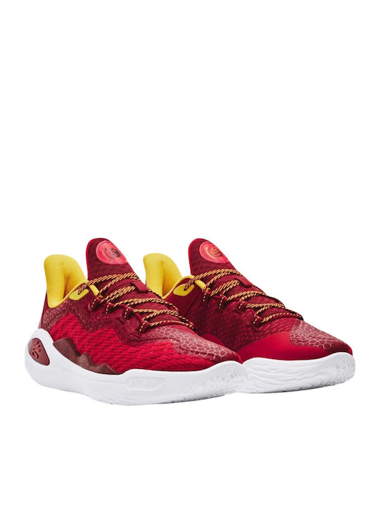 Curry 11 High Basketball Shoes Red / Cardinal