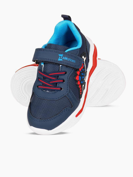 Παιδικά Sneakers με Σκρατς & Φωτάκια Μπλε