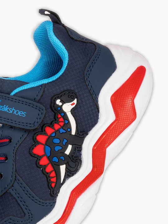 Παιδικά Sneakers με Σκρατς & Φωτάκια Μπλε
