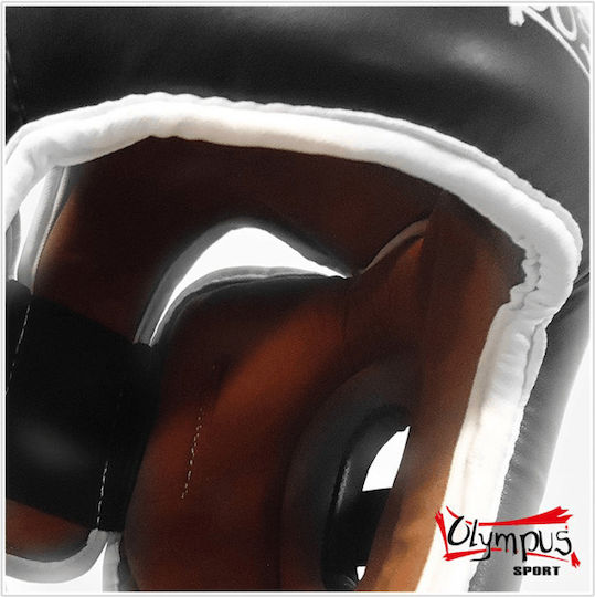 Olympus Sport Thai Pro Boxhelm Erwachsene Offenes Gesicht Schwarz
