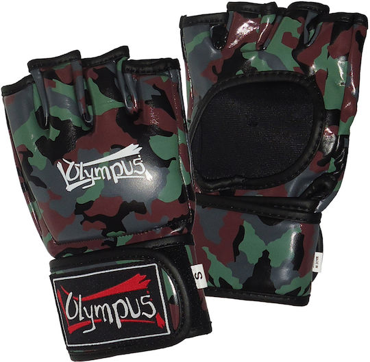 Olympus Sport Camo Γάντια ΜΜΑ από Συνθετικό Δέρμα Μαύρα