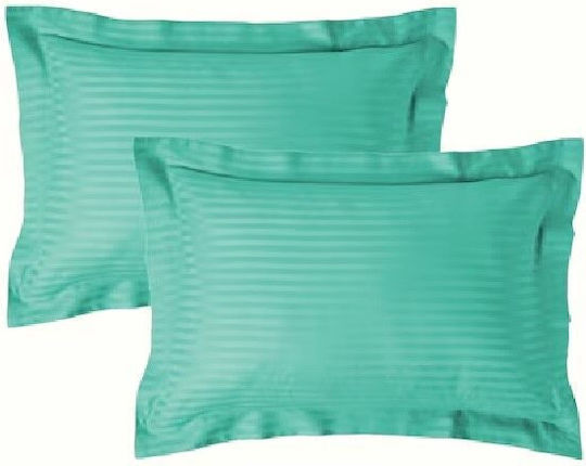 Kotonia Home Σετ Μαξιλαροθήκες με Φάσα Mint Green 70x70εκ.