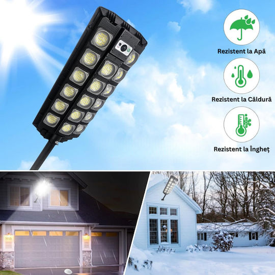 Lampă Solară Stradală 60W 20000lm cu Senzor de Mișcare, Fotocelulă și Telecomandă IP65 47.5bucx18bucx6buccm