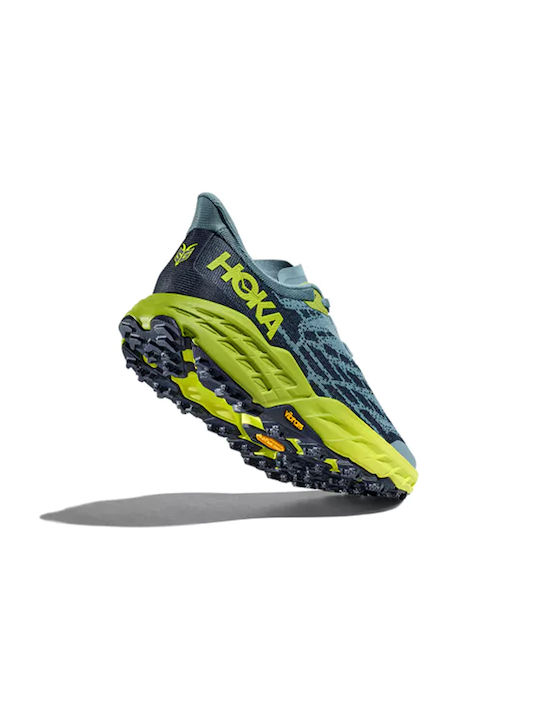 Sky Run Speedgoat 5 Sport Shoes Trail Running Stone Blue / Dark Citron