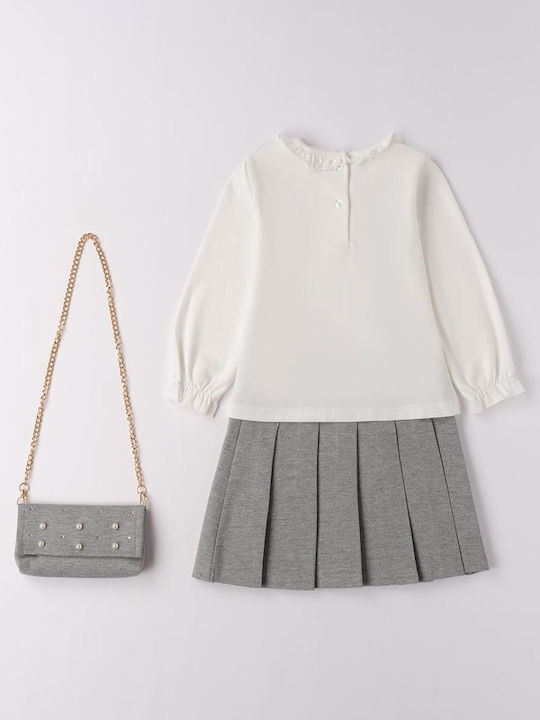 Kids' Set with Skirt Winter 3pcs White