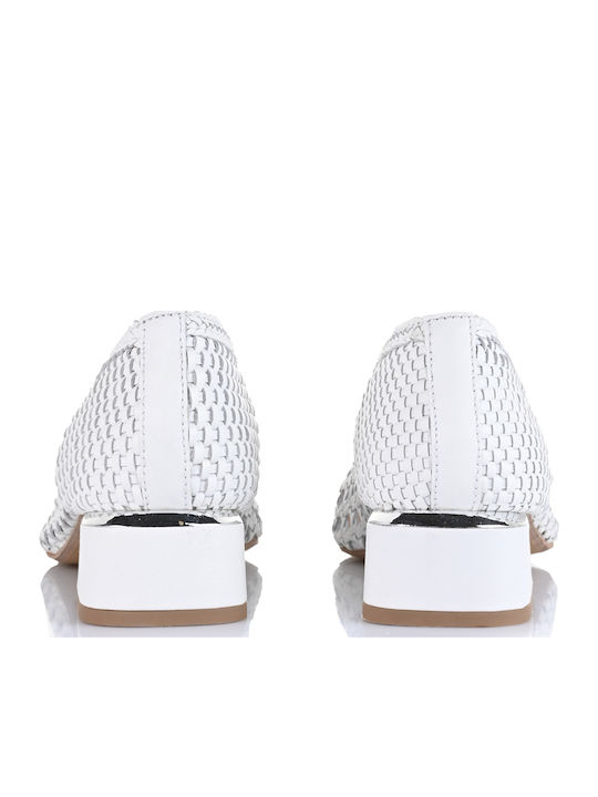 Leather White Heels