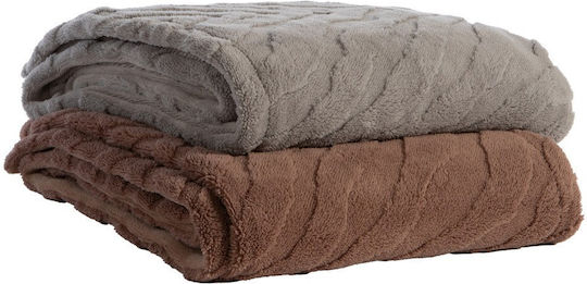 Nef-Nef Homeware Berien Κουβέρτα Sherpa Καναπέ 130x180εκ.