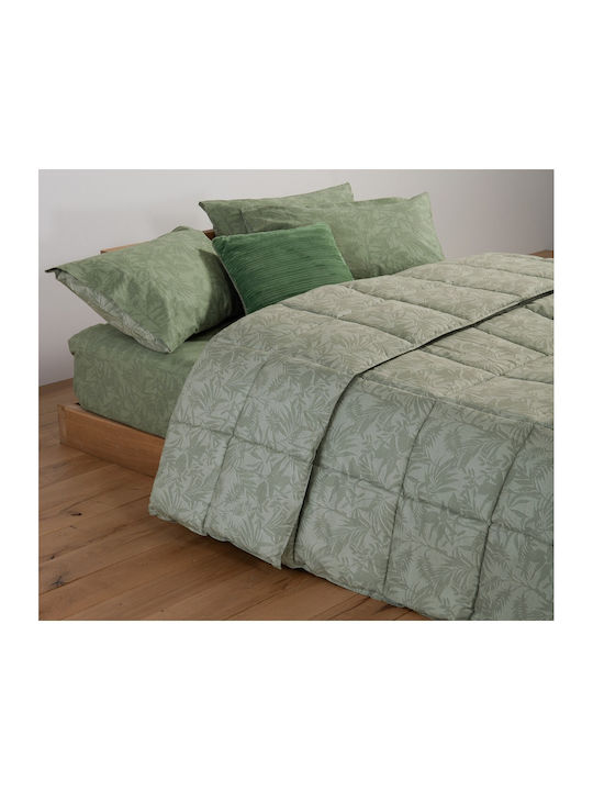 Nef-Nef Homeware Πάπλωμα Υπέρδιπλο με Γέμιση Microfiber 220x240εκ. Dazier Green 330 GSM
