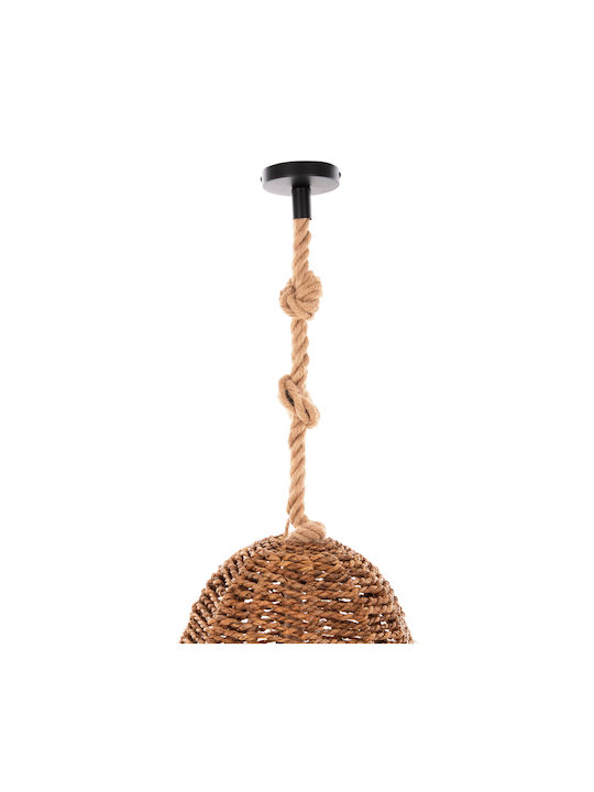 HomeMarkt Pendant Light Brown Boho with Rope for Socket E27 100x100x100cm