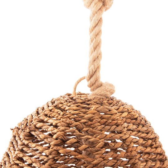 HomeMarkt Pendant Light Brown Boho with Rope for Socket E27 100x100x100cm