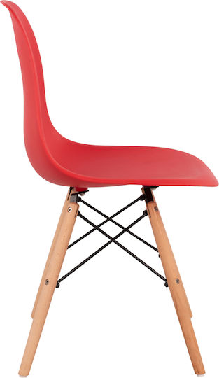 Twist PP Stühle Küche Red 1Stück 46.5x53x82cm