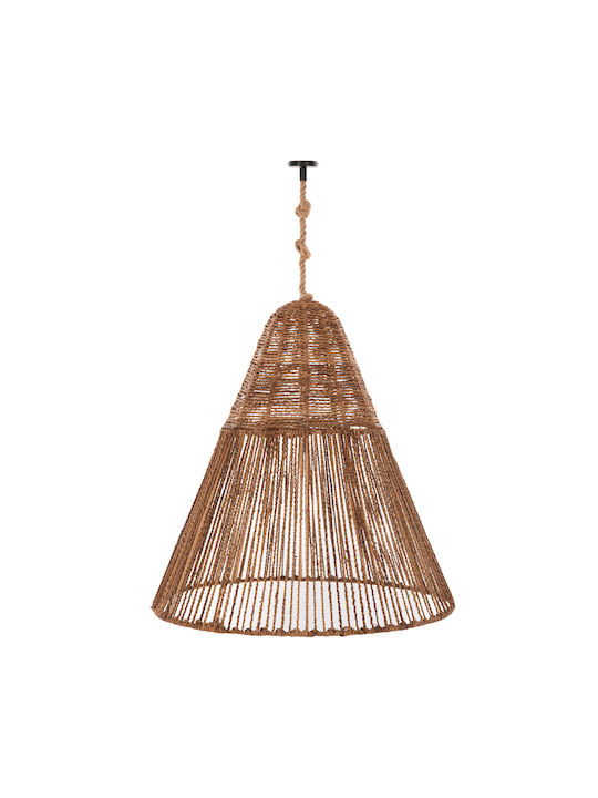 HomeMarkt Pendant Light Brown Boho with Rope for Socket E27 100x100x100cm