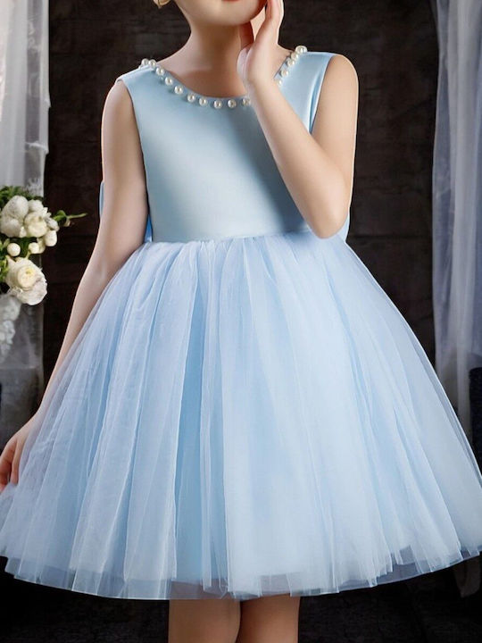 Kinderkleid Ärmellos Light Blue