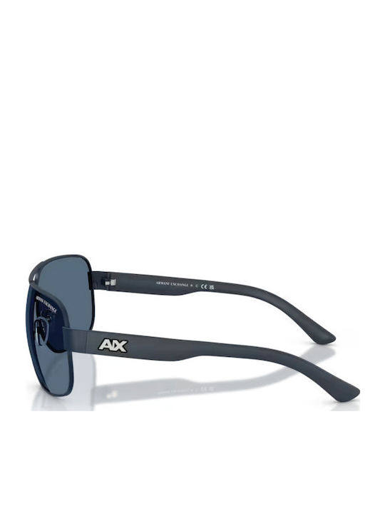 Armani Exchange Мъжки Слънчеви Очила с Сив Метален Рамка и Сини Стъкла AX2012S 609980