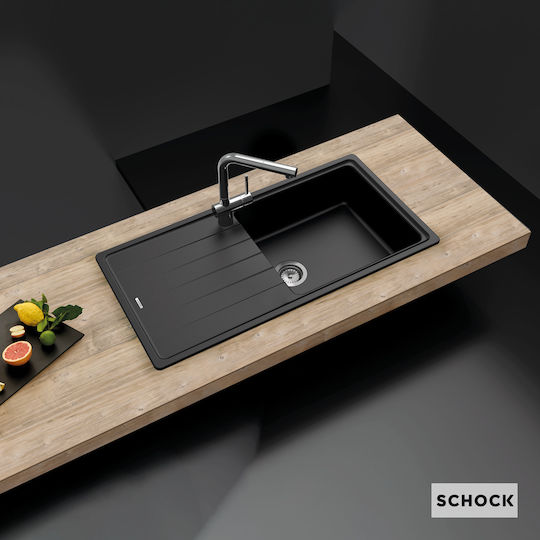 Schock Cristalite Element 110-31100-1421 Drop-In Spüle aus Verbundgranulat B100xT50cm Schwarz