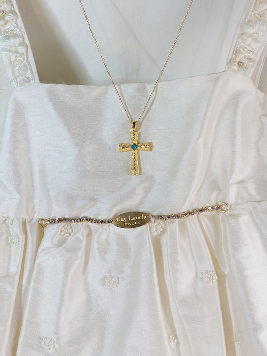 Art d or Gold Cross 14K Double Sided with Chain