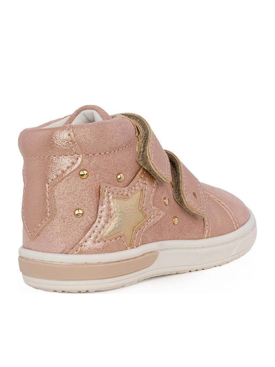 Anatomice Ghete Copii din Piele cu Velcro Roz