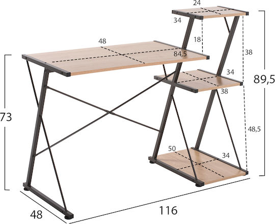 HomeMarkt Комплект мебели за студенти Спалня 6 броя HM11992