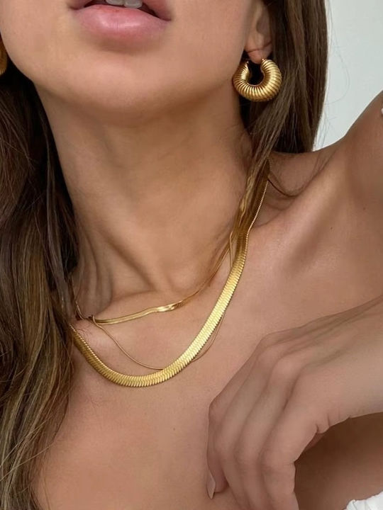 Enotia Earrings Hoops made of Steel Gold Plated Enotia Earrings Hoops made of Steel Gold Plated