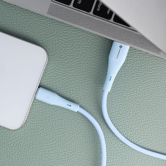 Forcell F-energy Редовна USB 2.0 Кабел USB-C мъжки - USB-A мъжки 66W Син 1м