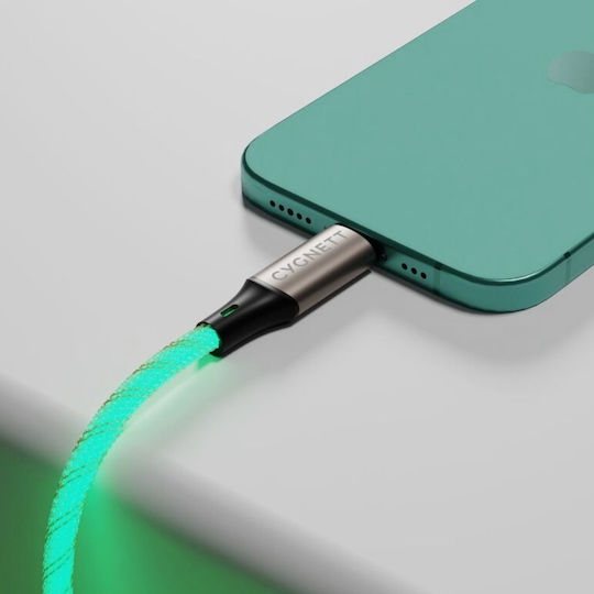 Cygnett Braided USB 2.0 Cable USB-C male - USB-C 60W Πολύχρωμο 1.2m
