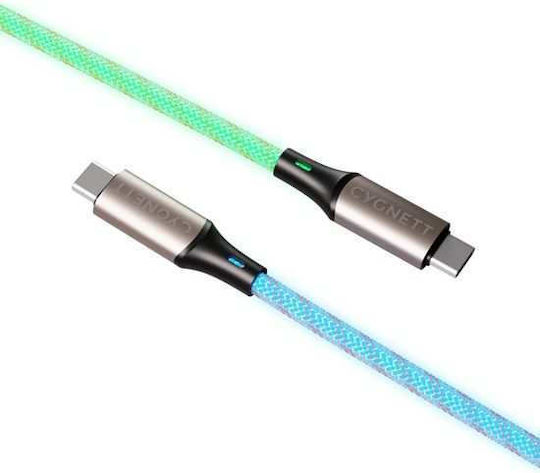 Cygnett Braided USB 2.0 Cable USB-C male - USB-C 60W Πολύχρωμο 1.2m