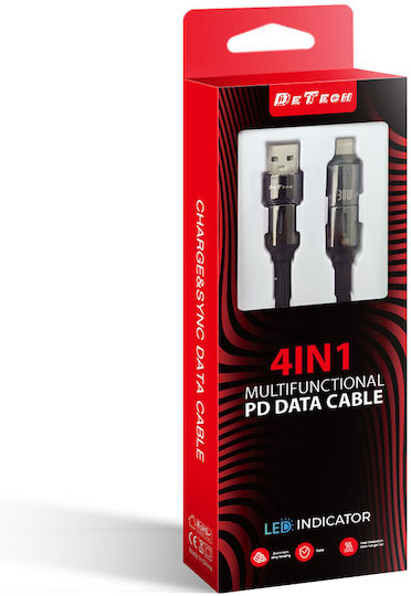 USB-C to Lightning Cable 60W Μαύρο 1m 40536
