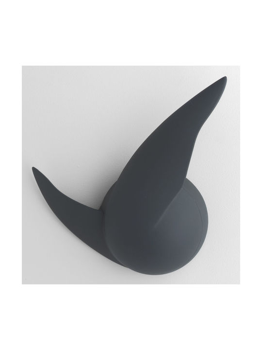 Alessi Ρολόι Τοίχου Πλαστικό Γκρι 25x5cm