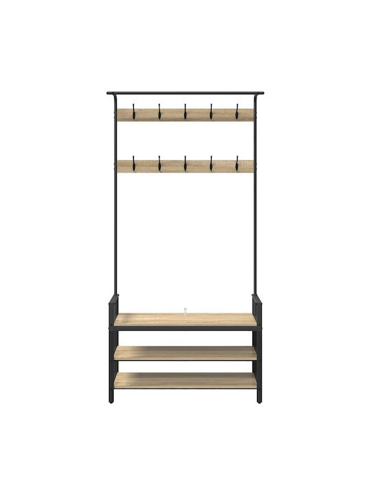 Eingangsmöbel mit Garderobe Sonoma Oak 95x34x184cm
