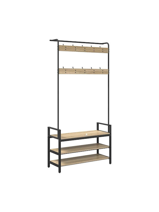 Eingangsmöbel mit Garderobe Sonoma Oak 95x34x184cm