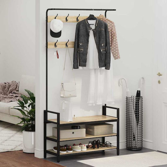 Entry Furniture with Hanger Sonoma Oak 95x34x184cm