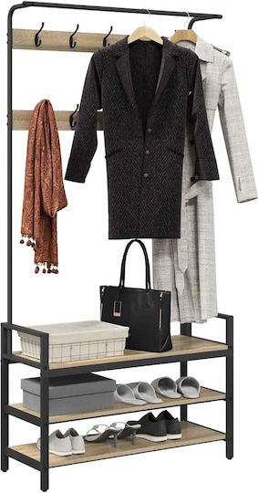 Entry Furniture with Hanger Sonoma Oak 95x34x184cm