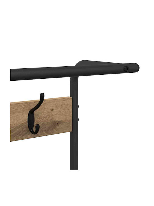 Entry Furniture with Hanger Coffee 75x34x184cm