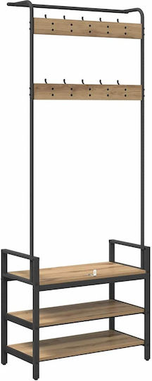 Mobilier de Intrare cu Cuier Coffee 75x34x184cm