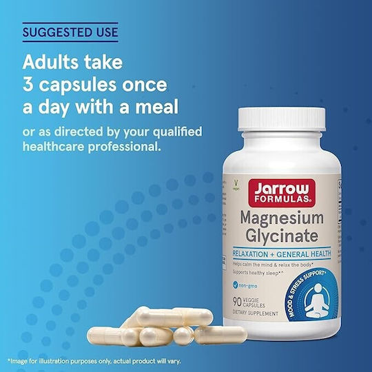 Jarrow Formulas Magnesium Glycinate 90 капси Energy