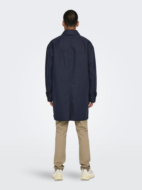 Men's Trenchcoat Navy Blue