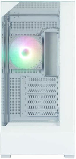 Zalman P40 Prism Plus Gaming Midi Tower Κουτί Υπολογιστή με Πλαϊνό Παράθυρο και ARGB Φωτισμό Λευκό