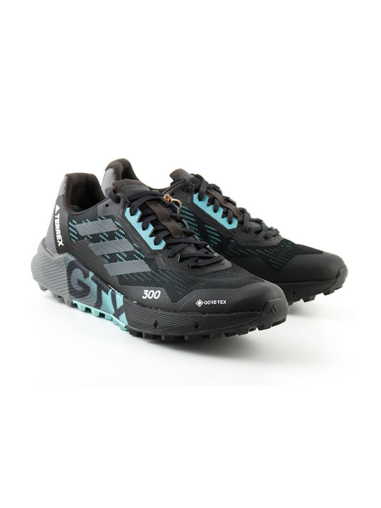 Terrex Agravic Flow 2.0 GTX Sport Shoes Trail Running Waterproof with Gore-Tex Membrane Core Black / Grey Six / Mint Ton