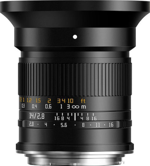 TTArtisan Full Frame Camera Lens 14mm f/2.8 ASPH Fixed for Sony E Mount Black