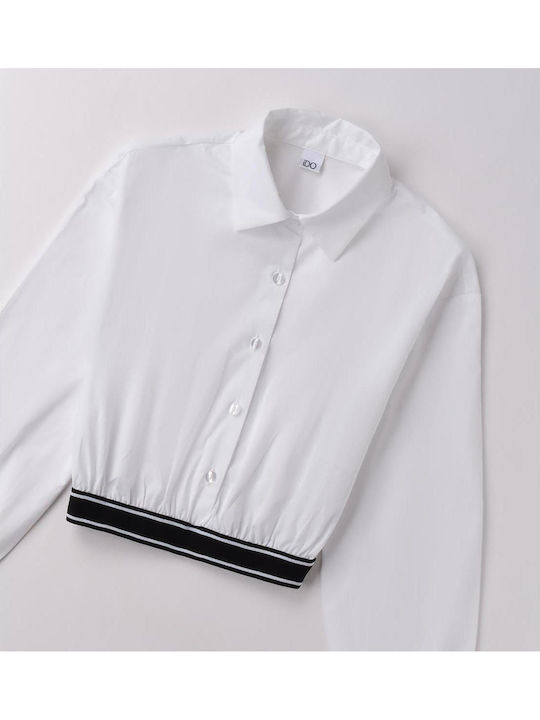 Kids Shirt Long Sleeve White