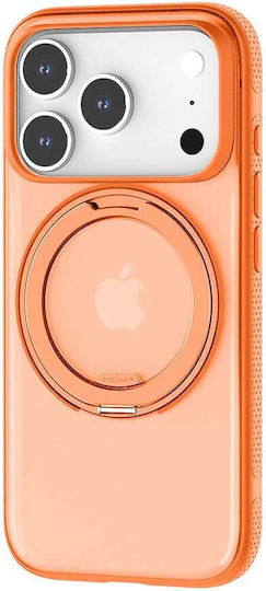 Torras Ostand R Umschlag Rückseite Silikon Orange (iPhone 17 Pro Max)