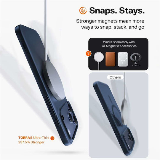 Torras SlimFit Задна Корица Пластмаса / Силикон 0.75mm Тъмносин (iPhone 18 Pro Max / 17 Pro Max)
