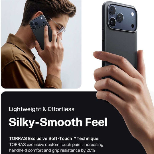 Torras SlimFit Rückseite Kunststoff / Silikon 0.75mm Schwarz (iPhone 18 Pro Max / 17 Pro Max)