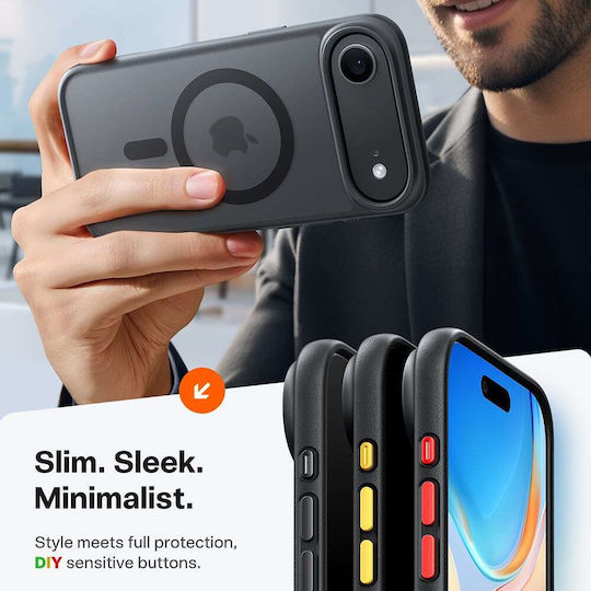 Torras Guardian Magnetic Back Cover Silicone Black (iPhone Air)