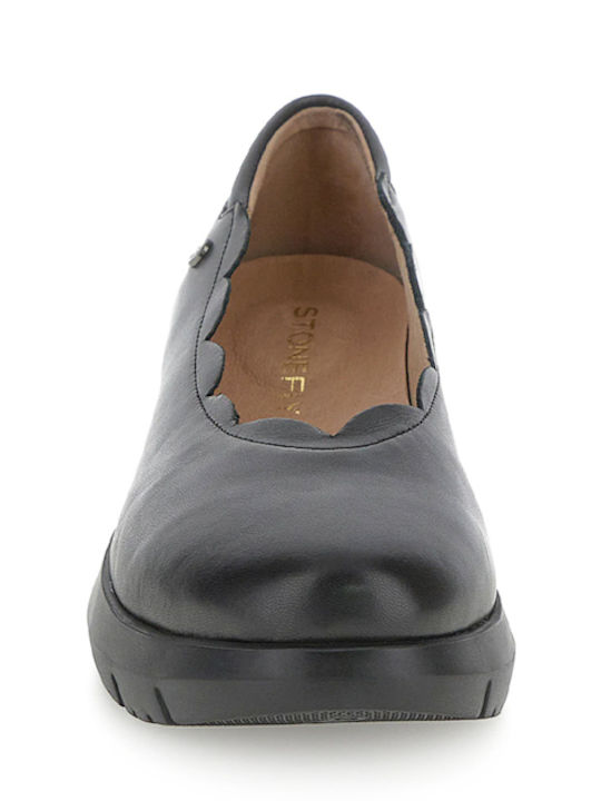 Δερμάτινα Γυναικεία Loafers σε Μαύρο Χρώμα